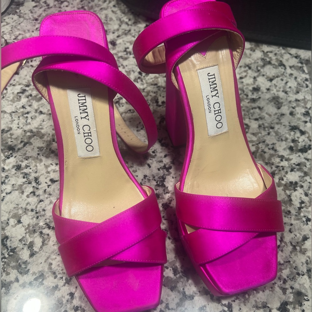 Jimmy Choo heels, size 38. Good condition, barely worn!